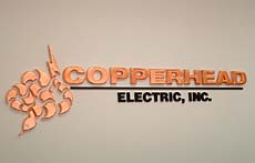 copper lobby sign
