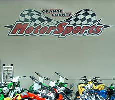 motor sports painted wall sign