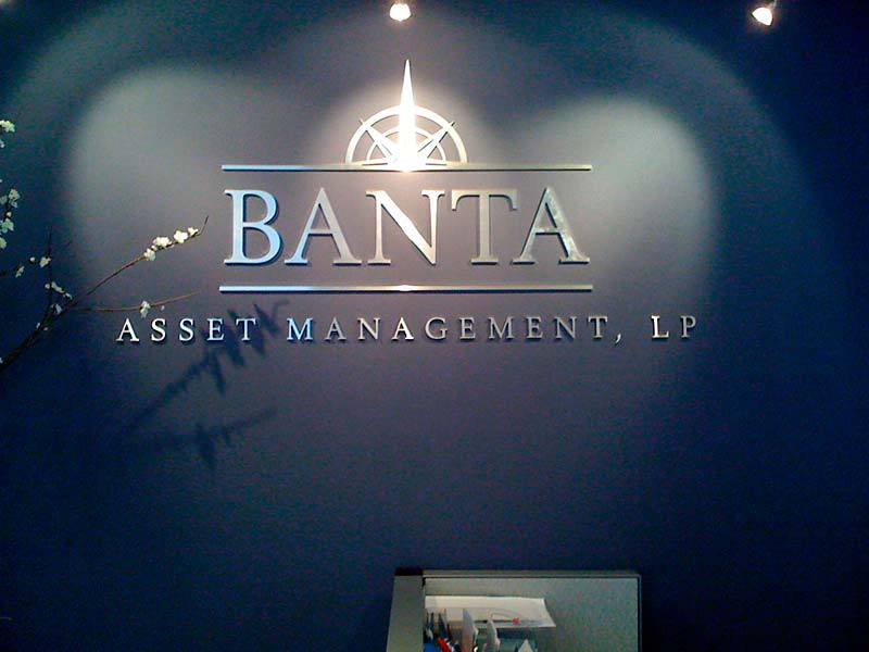 custom reception lobby sign