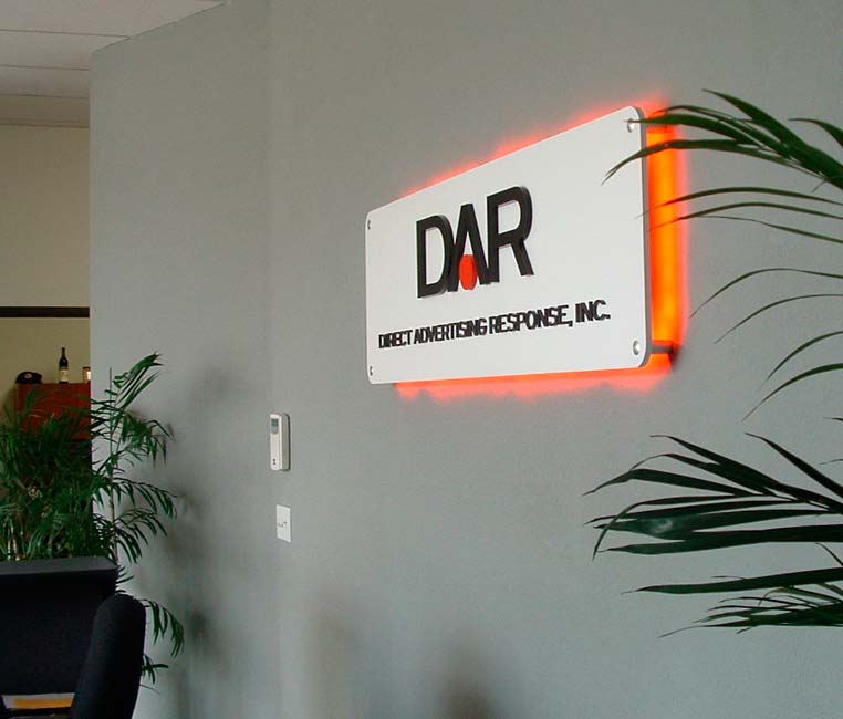 custom reception lobby sign