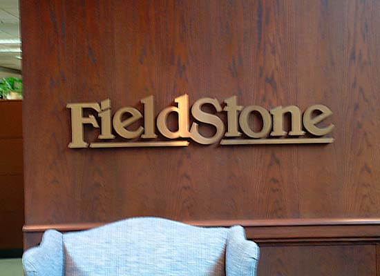 custom reception lobby sign