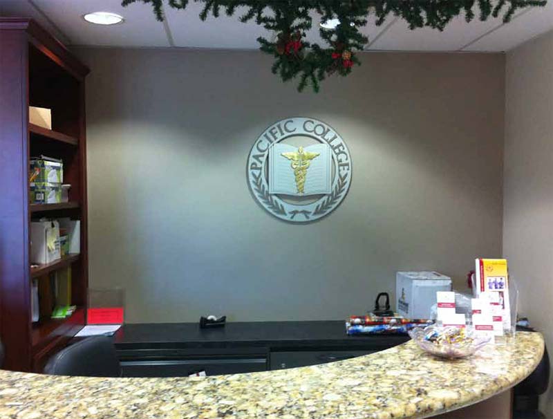 custom reception lobby sign
