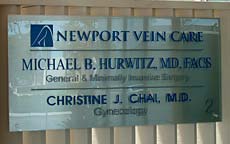 vein center, lobby directory sign